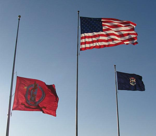 Flag Display at Jackson College